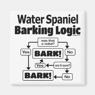 Water Spaniel Barking Logic Magnet