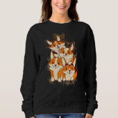 Water Splash Corgi Dog Pile Sweatshirt (Vorderseite)