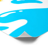 Water Splash Pool Party Boy Birthday Banner Poster (Ecke)