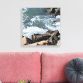 Water Splashing on Rocks Photo Leinwanddruck (Insitu (Wohnzimmer))