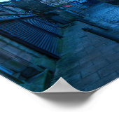 Water Street Todmorden - Cobbled Charm at Dusk Poster (Ecke)