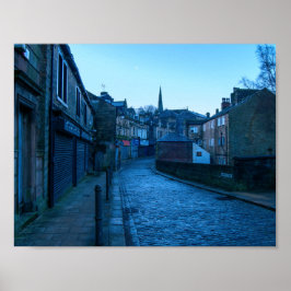Water Street Todmorden - Cobbled Charm at Dusk Poster