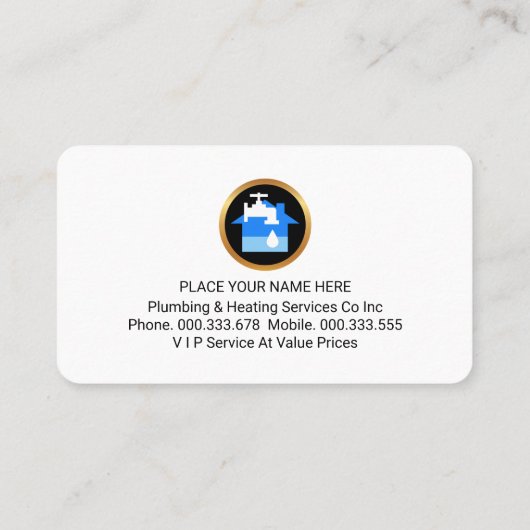 Water Surface Plumber Service Visitenkarte (Rückseite)