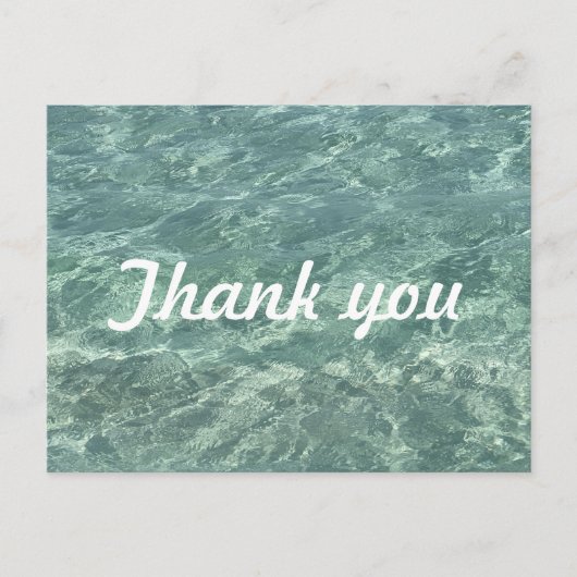 Water Swimming Pool Beach Ocean Patterns Thank You Postkarte (Vorderseite)