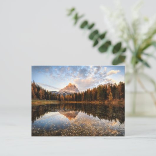 Water | Tre Cime Di Lavaredo Italy Postkarte (Stehend Vorderseite)
