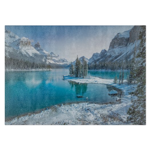 Water | Winter Jasper National Park, Canada Schneidebrett (Vorderseite)