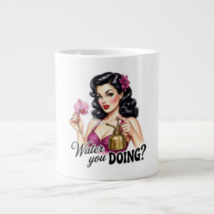 Water You Doing Pun Gardening Kaffeetasse Jumbo-Tasse