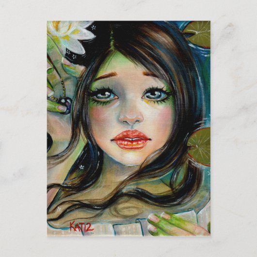 Waterbabe und die schwarze Perle Postkarte (Vorderseite)