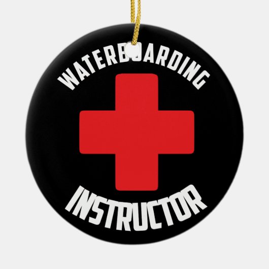 Waterboarding Instructor Keramik Ornament (Vorne)
