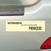 WATERBOARDING RETTETE IHR LEBEN, PRINZESSIN AUTOAUFKLEBER (Auf Auto)