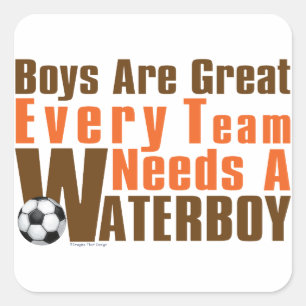 Waterboy Soccer Quadratischer Aufkleber