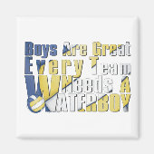 Waterboy-Volleyball in Blau und Gelb Magnet (Vorne)