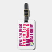 Waterboy Volleyball in Pink Gepäckanhänger (Vorderseite vertikal)