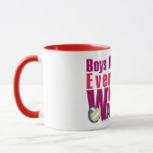 Waterboy Volleyball in Pink Tasse (Links)