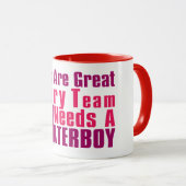 Waterboy Volleyball in Pink Tasse (VorderseiteRechts)
