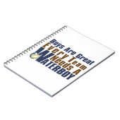 Waterboy Vollyball in Blau Notizblock (Linke Seite)