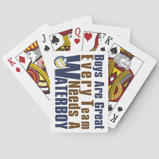 Waterboy Vollyball in Blau Spielkarten (Rückseite)