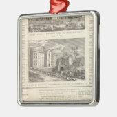 Waterbury Clock Company Silbernes Ornament (Links)