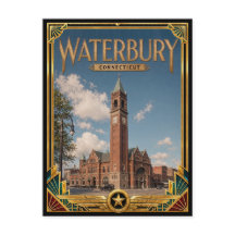 Waterbury Connecticut Vintage Art Deco Golden Age