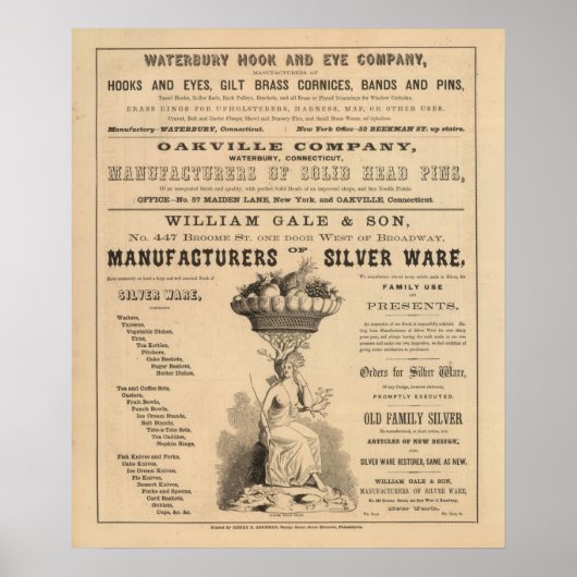 Waterbury Hook and Eye Company Poster (Vorne)