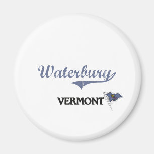 Waterbury Vermont Stadt-Klassiker Magnet