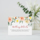 Watercolo Blumenzettel Postkarte (Stehend Vorderseite)