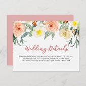 Watercolo Blumenzettel Postkarte (Vorne/Hinten)