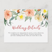 Watercolo Blumenzettel Postkarte (Vorderseite)