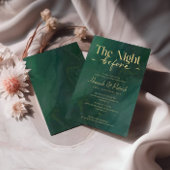 Watercolo Green Wedding Probe Dinner Einladung