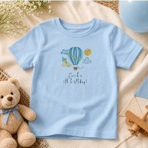 Watercolo Hot Air Ballon Kind 5. Geburtstagsparty Kleinkind T-shirt