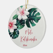 Watercolo Tropical Mele Kalikimaka | FOTO Keramik Ornament (Links)