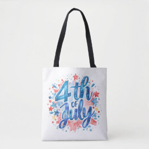 Watercolor 4. Juli patriotische Tragetasche Tasche