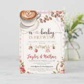 watercolor a berry sweet baby is brewing apple einladung (Stehend Vorderseite)