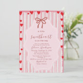 Watercolor a little sweet heart is on the way Baby Einladung (Stehend Vorderseite)