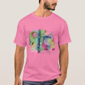Watercolor Abstract Art Colorful Be Yourself Quote T-Shirt (Vorderseite)