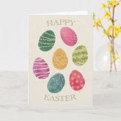 Watercolor Abstract Easter Egg Greeting Card Karte (Gelbe Blume)