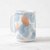 Watercolor Abstract Pebble Shapes Pattern Coffee Kaffeetasse (Vorderseite Links)