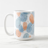 Watercolor Abstract Pebble Shapes Pattern Coffee Kaffeetasse (Links)