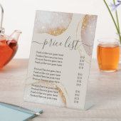 Watercolor Abstrakt Gold Glitzer Sockelschild (In Situ)