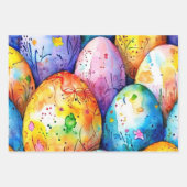 Watercolor Abstrakt Ostereier Wrap Geschenkpapier Set (Vorderseite 2)
