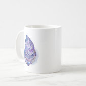 Watercolor-abstrakte Austern-Muschel Kaffeetasse (Vorderseite Links)