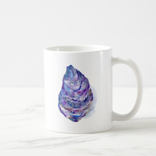 Watercolor-abstrakte Austern-Muschel Kaffeetasse (Rechts)