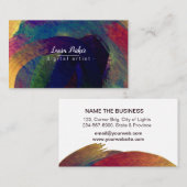 Watercolor-abstrakte elegante visitenkarte (Vorne/Hinten)