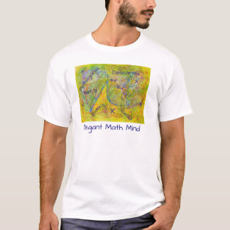 Watercolor-abstrakter eleganter Mathe-Verstand T-Shirt