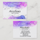 *~* Watercolor-abstrakter magentaroter Lavendel Visitenkarte (Vorne/Hinten)