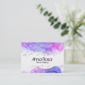 *~* Watercolor-abstrakter magentaroter Lavendel Visitenkarte (Stehend Vorderseite)