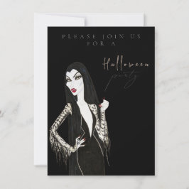 Watercolor Adult Halloween Party Invitation Einladung