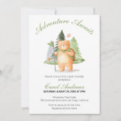 Watercolor Adventure erwartet Bear Baby Shower Einladung (Vorderseite)