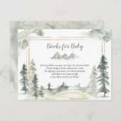 Watercolor Adventure Forest Books for Baby Einladungspostkarte (Vorne/Hinten)