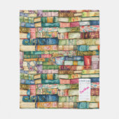 Watercolor Aesthetic Stacked Books Fleecedecke (Vorderseite)